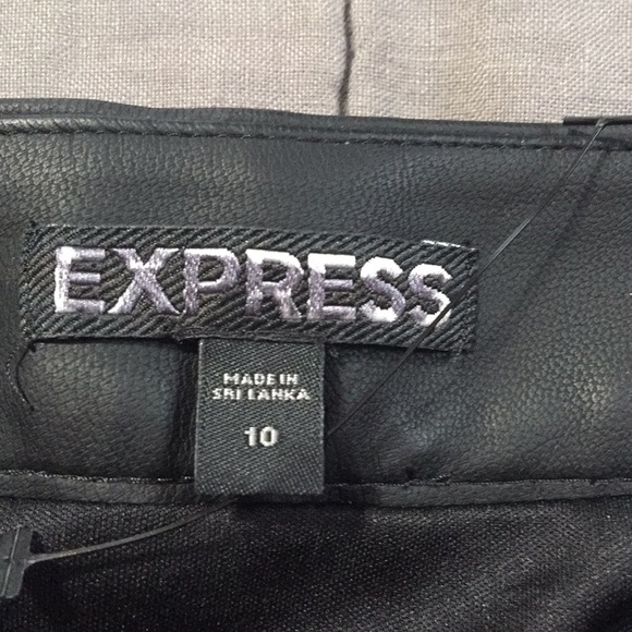 New express black chiffon maxi leather trim skirt - Picture 5 of 8